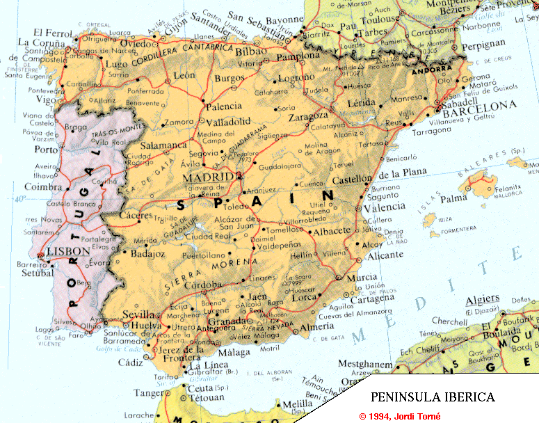 Map of Spain