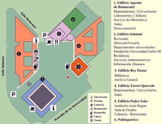 UC3M Legans Campus map