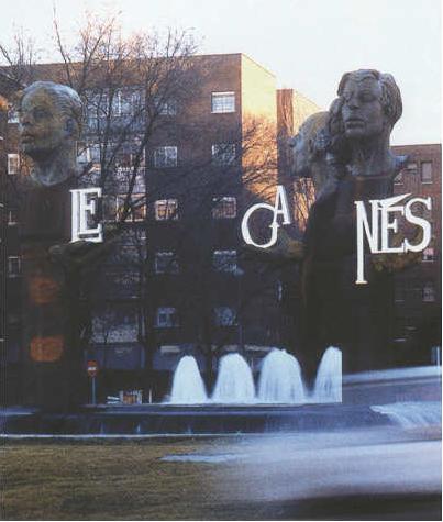 Legans Fountain in a roundabout